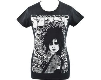 Womens Post Punk T-Shirt Siouxsie Sioux & the Banshees Gothic Goth