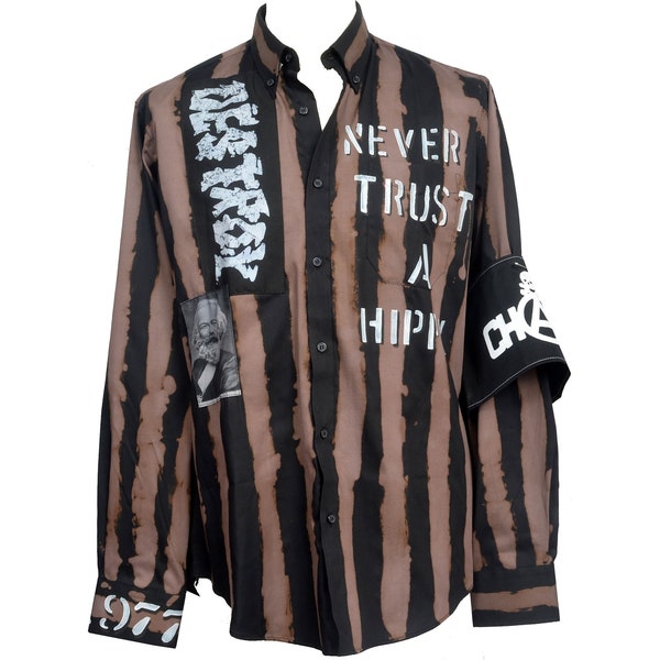 Seditionaries Punk Shirt Destroy Patch 1977 Chaos Armband - Large