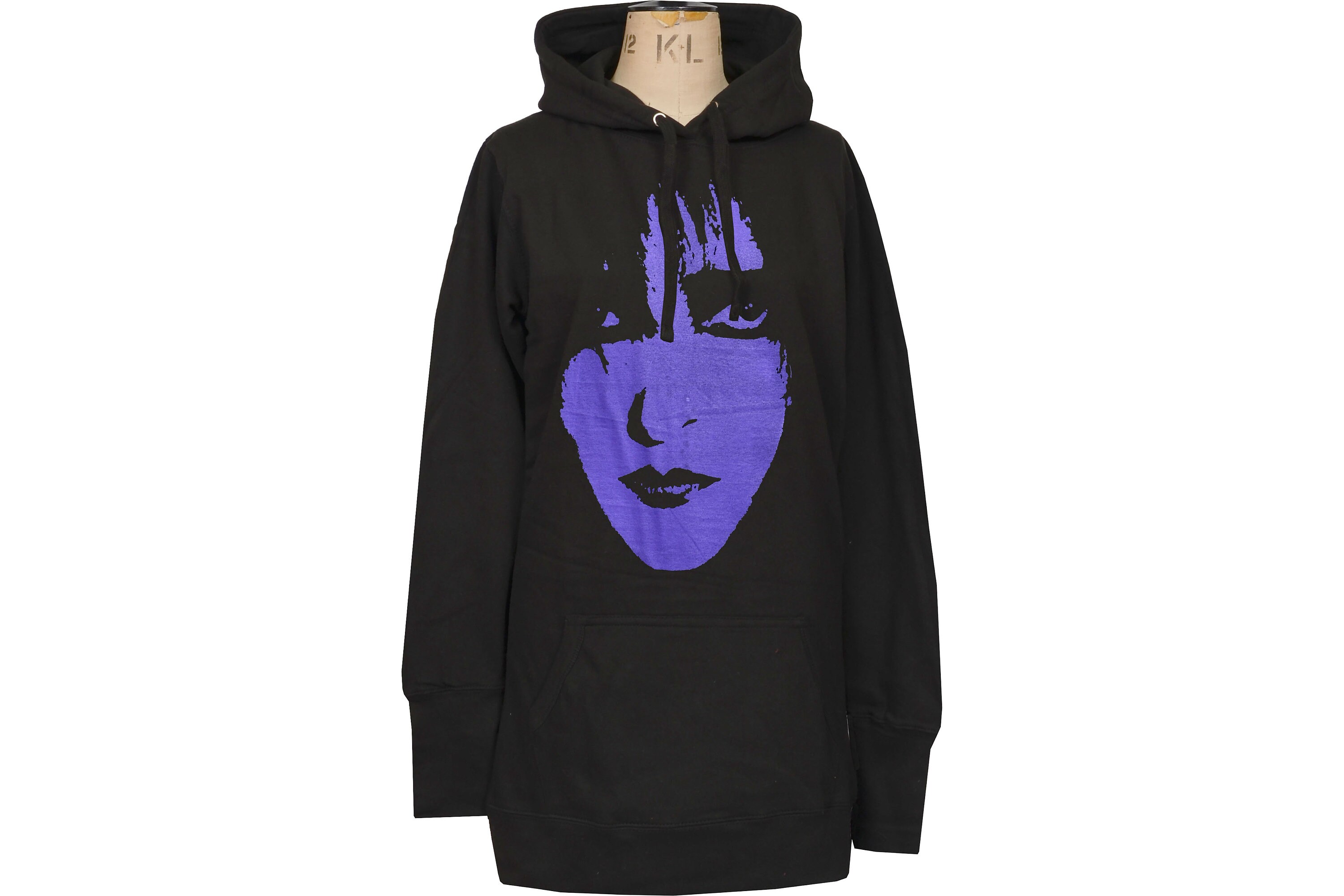 Womens Post Punk Hoodie Dress Siouxsie the Banshees Gothic Spellbound Siouxsie portrait purple print