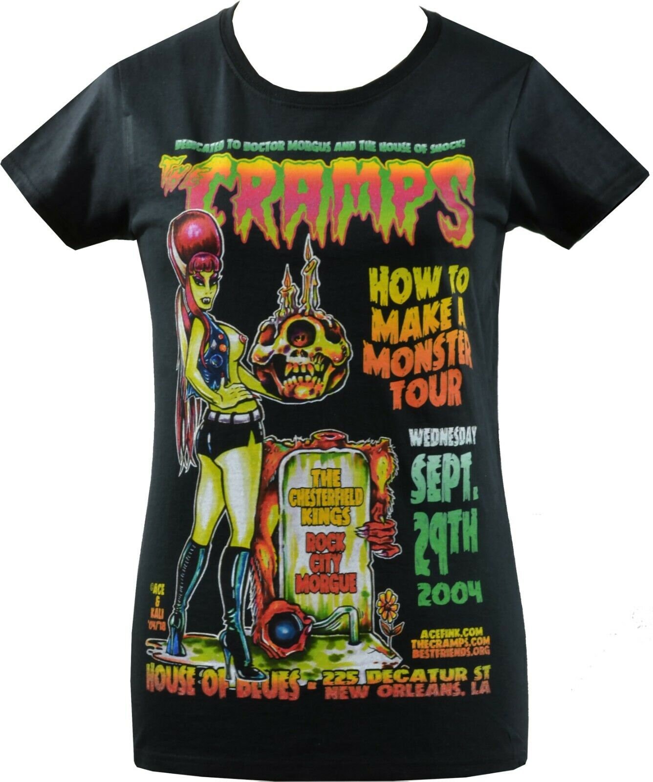 Sweat-shirt The Cramps Psychobilly Gorehound - Noir - Unisexe - Neuf (50% Coton, 50% Polyester)
