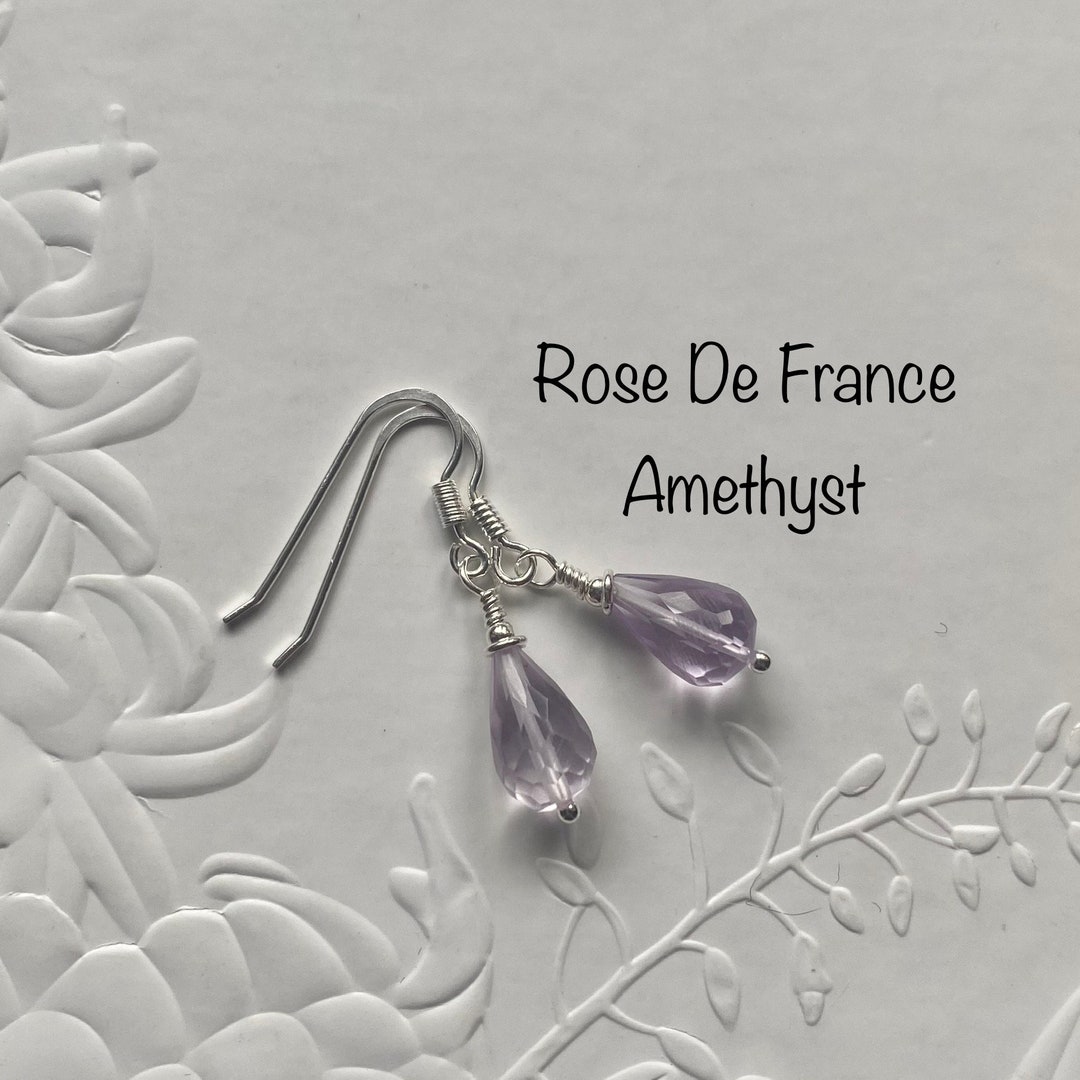 Amethyst French Ball Earrings