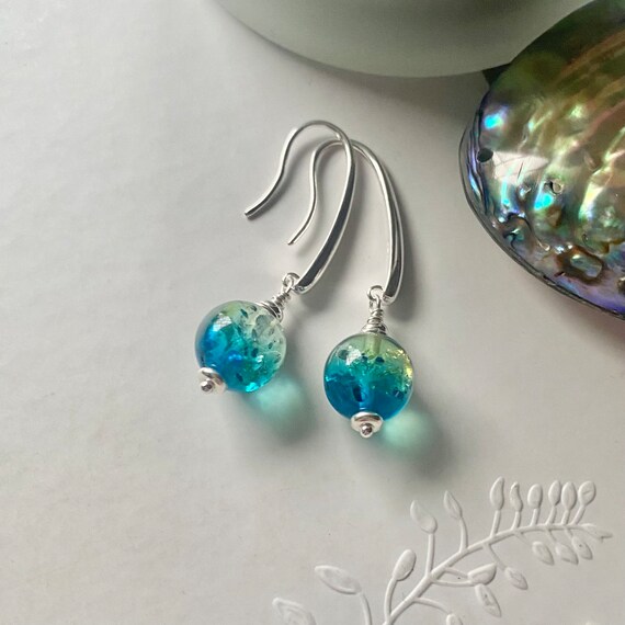 Blue amber earrings new arrivals