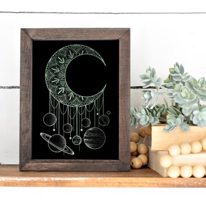 Galactic Moon Foil Mini Print