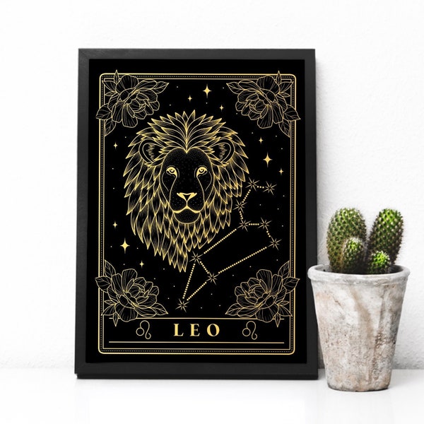 Leo Foil Art Print