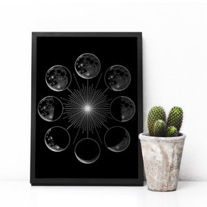 Moon Phases Foil Print