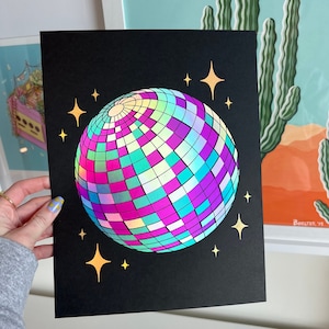 Disco Ball Foil Print