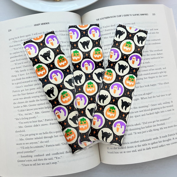 Halloween Cookie Handmade Foil Bookmark