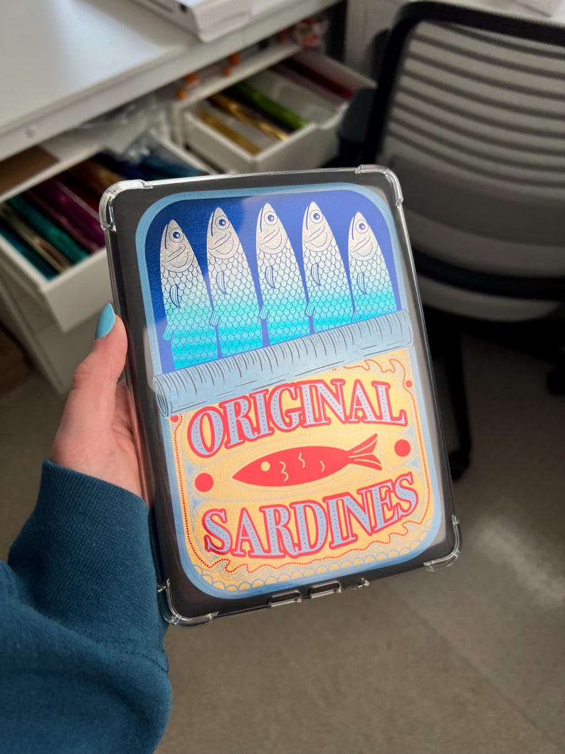 Tinned Fish Handmade Kindle Clear Case Insert image 7