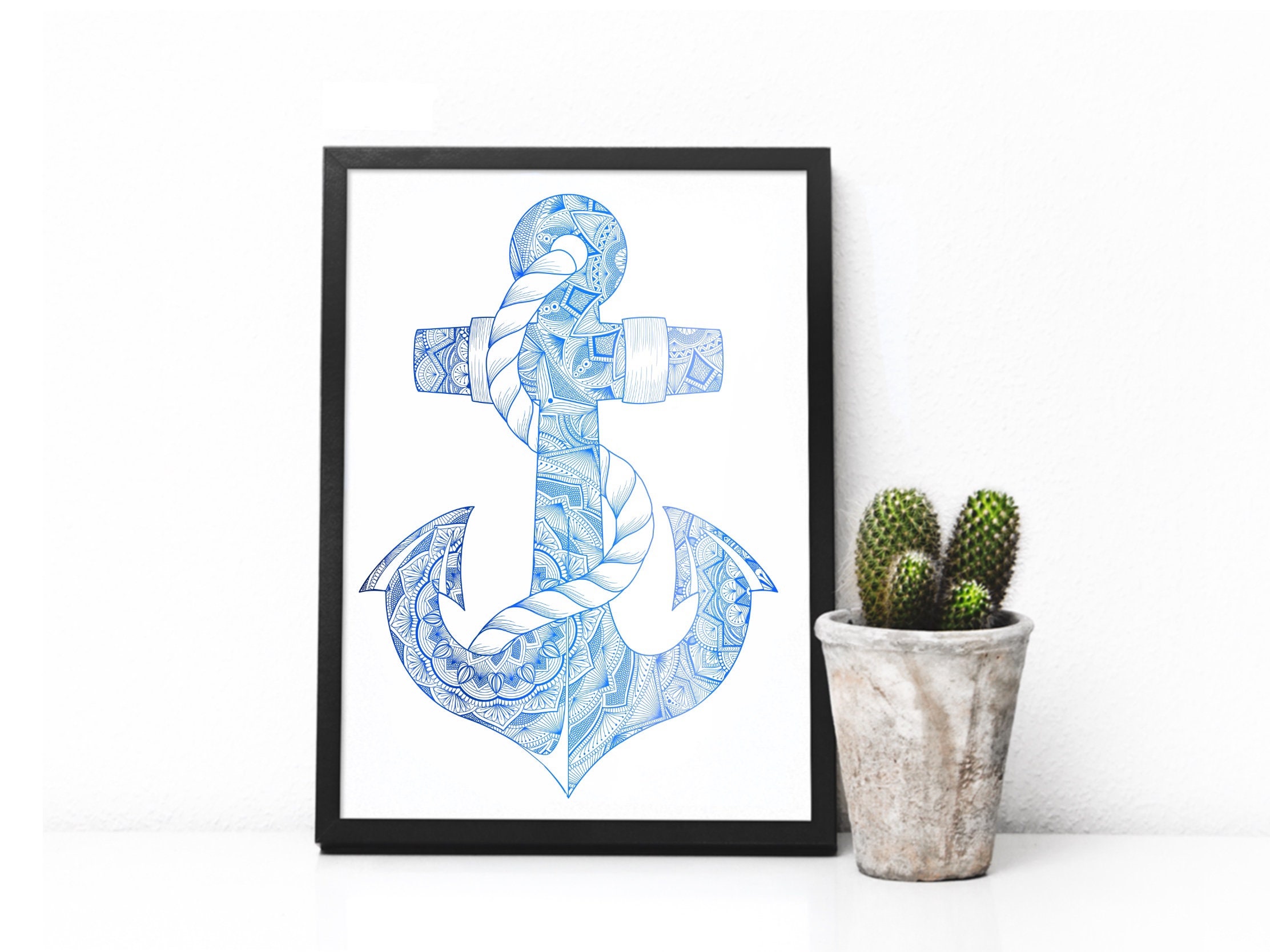 Anchor Foil Print Etsy