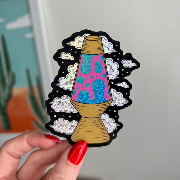 Lava Lamp Holographic Glitter Sticker