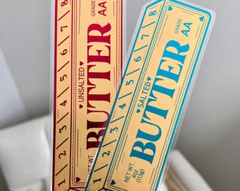 Stick of Butter Handmade Foil Bookmark