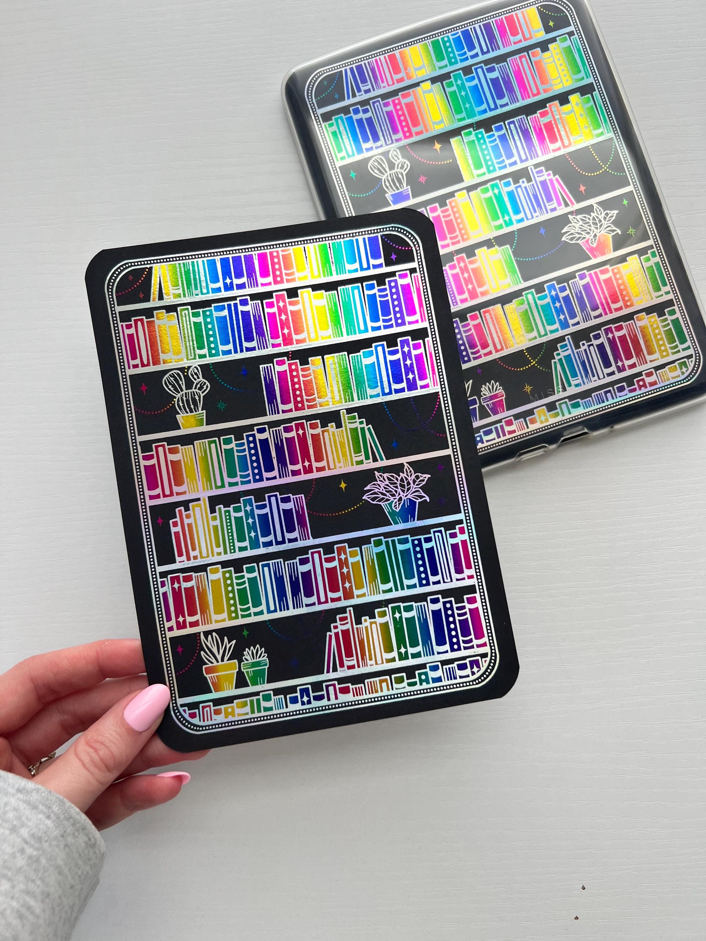 Rainbow Pride Bookshelf Kindle Paperwhite Clear Case Insert - 100% of ...
