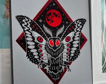 Mothman Foil Print