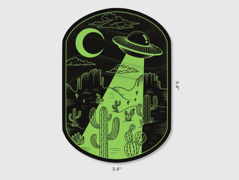 UFO Holographic Sticker image 2