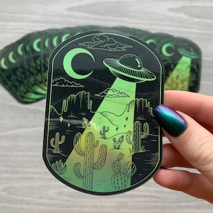 UFO Holographic Sticker image 3