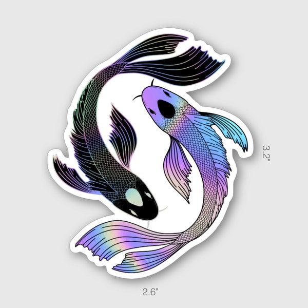 Holographic Koi Sticker