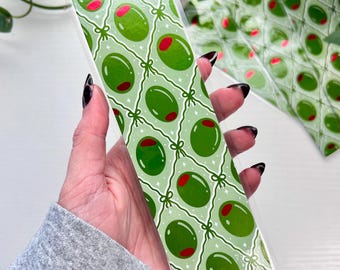Stuffed Olive Handmade Foil Bookmark