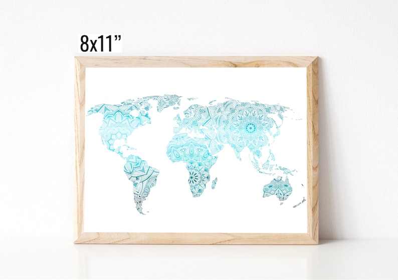 World Map Foil Print image 0