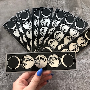 Lunar Phases Foil Bookmark