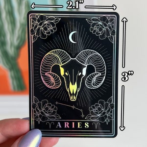 Zodiac Sign Holographic Stickers image 6