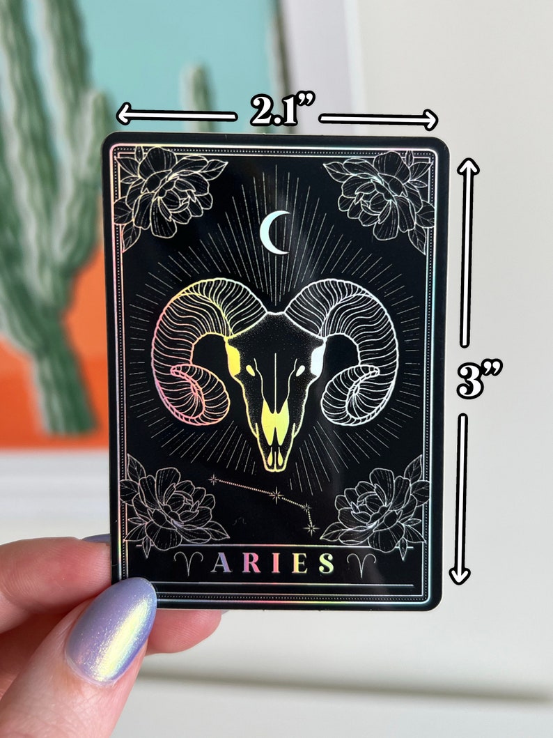 Zodiac Sign Holographic Stickers image 6