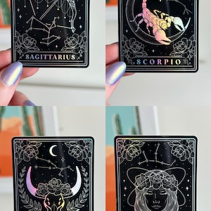 Zodiac Sign Holographic Stickers image 5