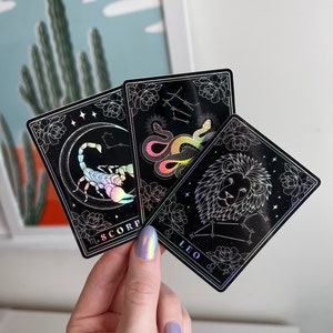 Zodiac Sign Holographic Stickers