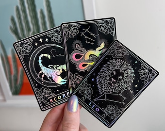 Zodiac Sign Holographic Stickers