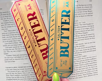 Stick of Butter Handmade Foil Bookmark