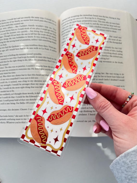 Handmade Hotdog Foil Bookmark