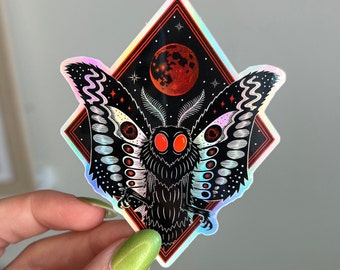 Mothman Holographic  Waterproof Sticker