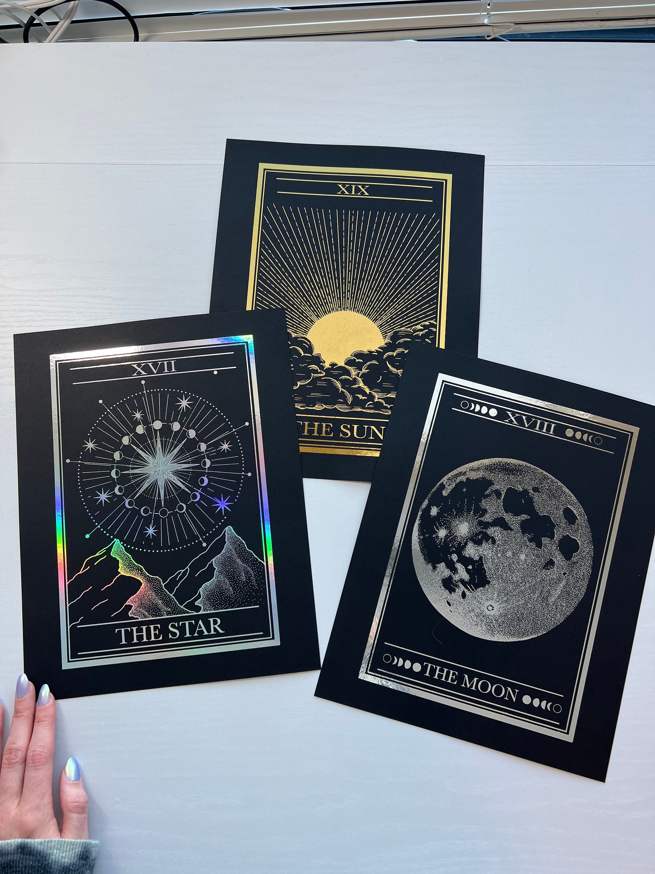 The Moon, the Sun, and the Star Tarot Card Print Set - 3 Prints - Etsy