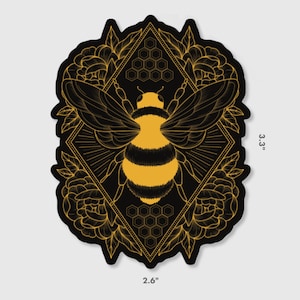 Gold Holographic Bee Sticker