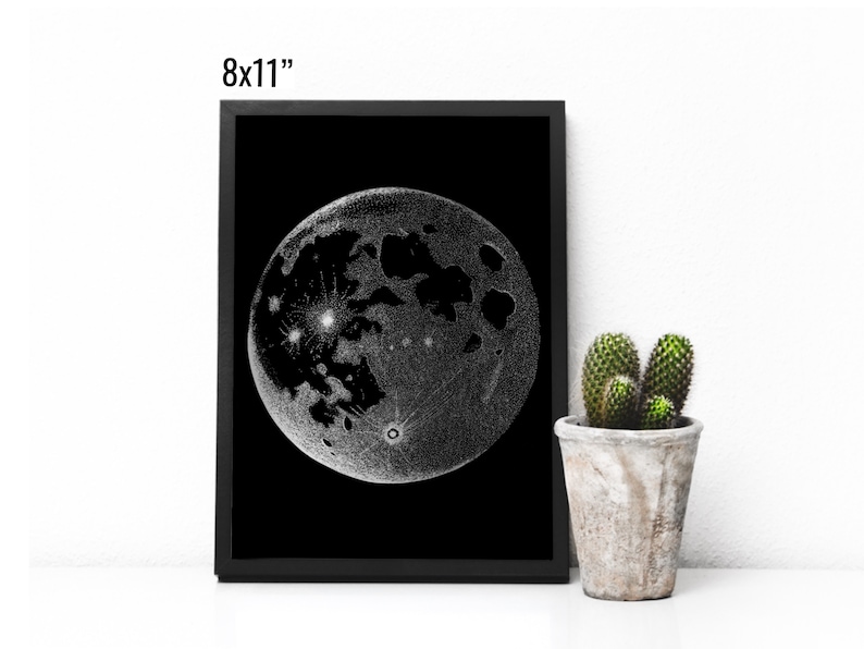 Stipple Moon Foil Print image 0