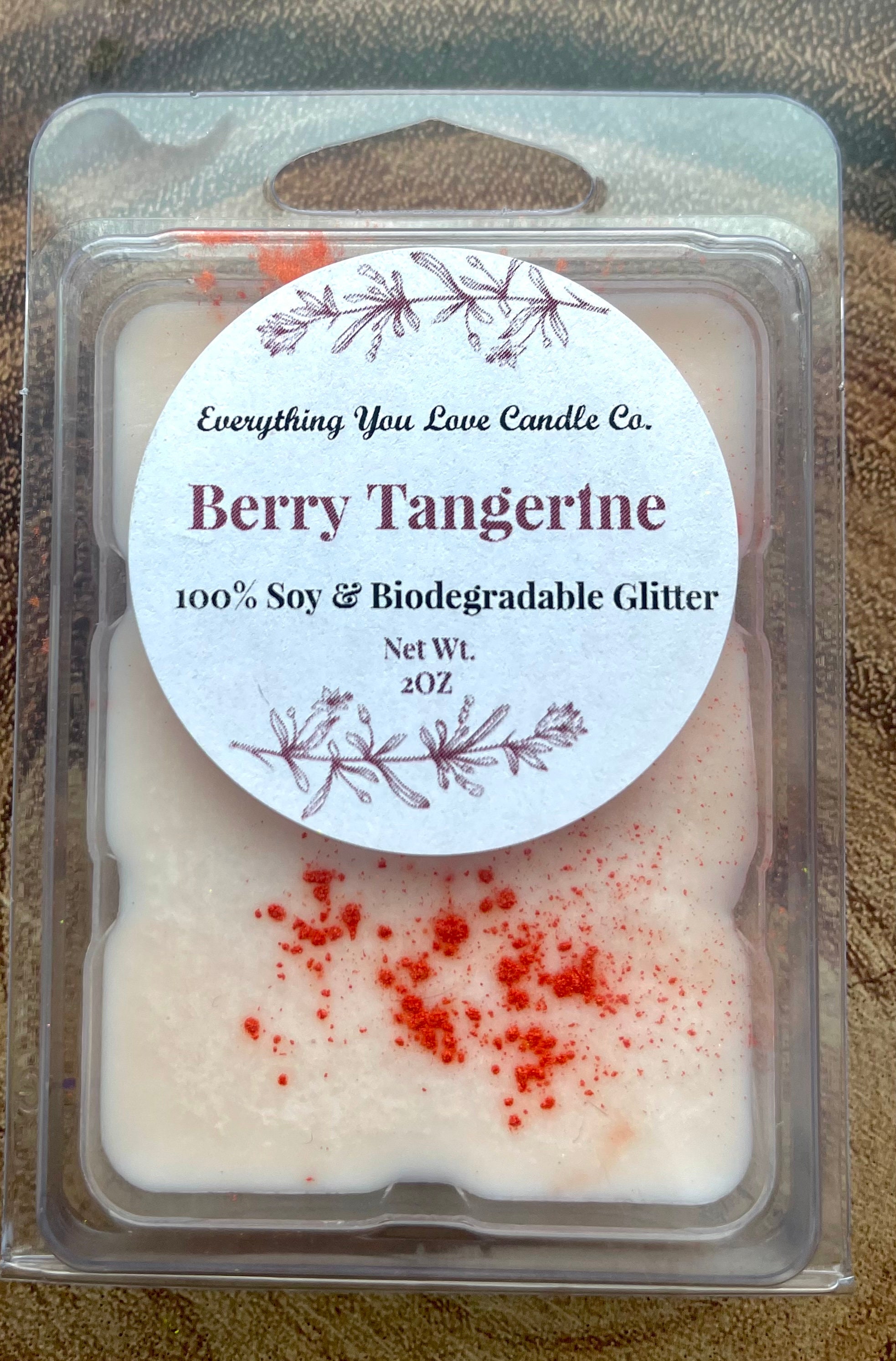 Berry Tangerine 100 Soy Wax Melts With Biodegradable Glitter Etsy