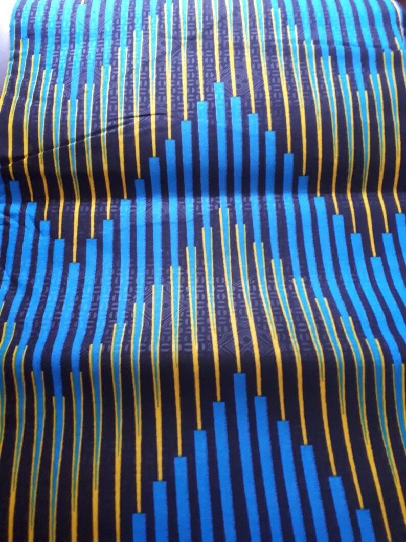 6 Yards Blue Ankara Fabric African Print Design Ankara Fabric Design Sewing Quilting Gele Head Wrap Skirt Dress Crafts