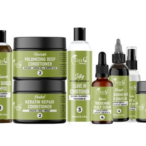Haarpflege, Saum-Wachstums-Öl, Shampoo, Conditioner, Locken-Hydrat-Butter, Haarnebel, Schuppenspray, Kopfhautserum, Keratin, Locks Care Kit