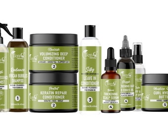 Kit para el cuidado del cabello: champú Baobab, acondicionador, aceite para el crecimiento de las puntas, kit para rastas