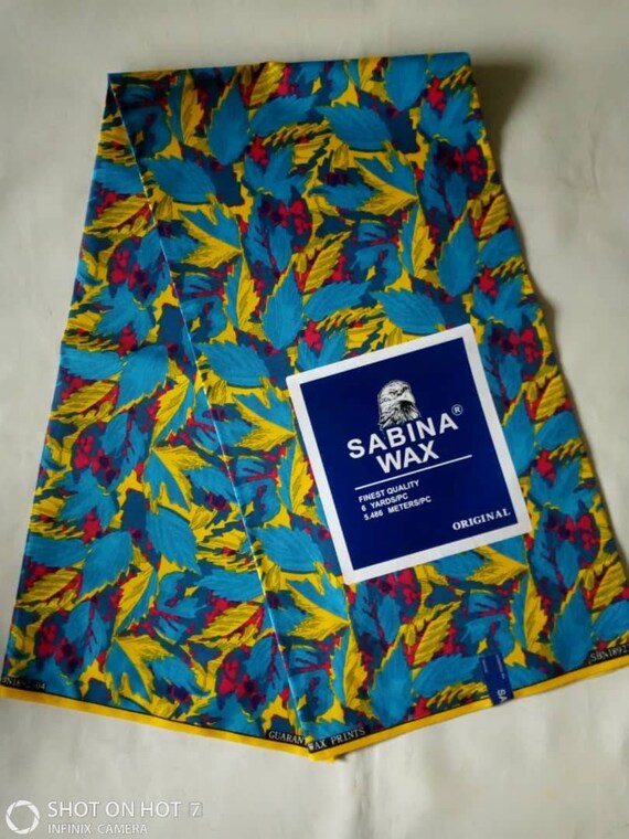 6 yards Fiery Ankara Fabric Batik African Prints Sewing Crafts Dress