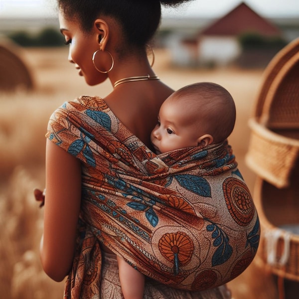 Emballage de porte-bébé traditionnel, porte-bébé imprimé africain, nouveau-né, lange de bébé, emballage pour femme, cadeau de baby shower - divers tissus