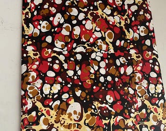Auténtica tela de algodón Ankara Wax: estampado africano vibrante para manualidades, se vende cortada a medida.