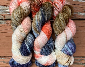 Hand-Dyed Yarn - Merino/Nylon Blend Sock - "Lighthouse Gravel“