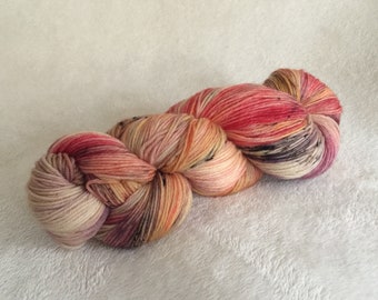 Hand-Dyed Yarn - Merino/Nylon Blend Sock - "Speckled Petrigloam at Dusk"