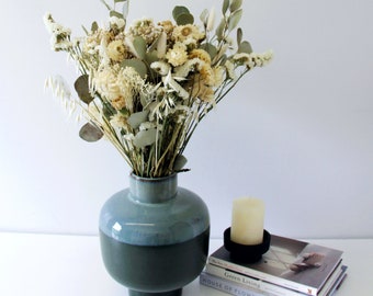Fantasia Dried Flower Bouquet - Neutral Tones - 50cm in Height - For Home Décor - Flower Arranging - Crafting - Cake Decoration