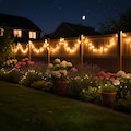Solar LED String Lights 100 Bulbs - Weather Resistant & Energy Efficient - Outdoor Garden Fairy Lights for Trees, Fences, Balcony and Patios