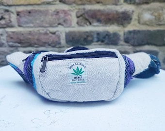 New Himalayan Hemp Hippy Boho Eco Friendly Vegan Mens & Womens bum bag fanny pack waist bag festival bag pouch