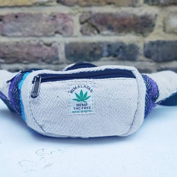 New Himalayan Hemp Hippy Boho Eco Friendly Vegan Mens & Womens bum bag fanny pack waist bag festival bag pouch