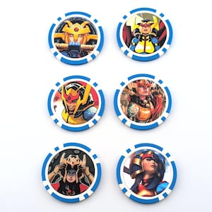 Fichas de acción Heroclix - Edición Poderosa - Conjunto de 6