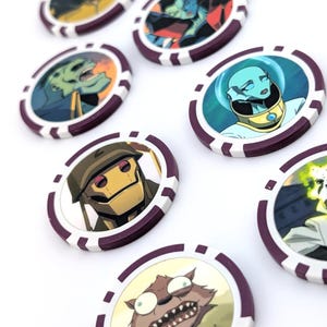Fichas de acción Heroclix - Edición Comando - Conjunto de 7