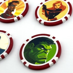 Fichas de acción de Heroclix - Edición más poderosa - Conjunto de 6 fichas